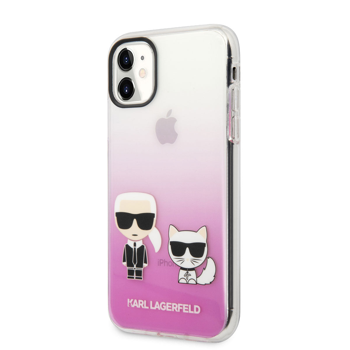 iPhone 11 Kılıf Karl Lagerfeld Sert TPU K&C Dizayn Kılıf Pembe