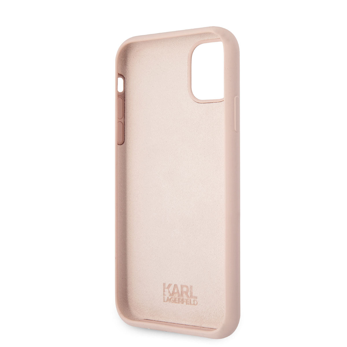 iPhone 11 Kılıf Karl Lagerfeld Silikon Choupette Dizayn Kılıf Pembe