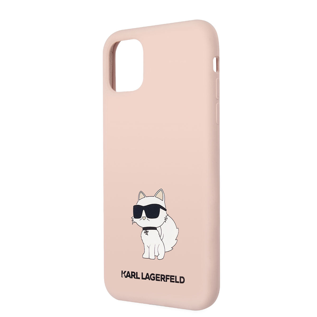iPhone 11 Kılıf Karl Lagerfeld Silikon Choupette Dizayn Kılıf Pembe