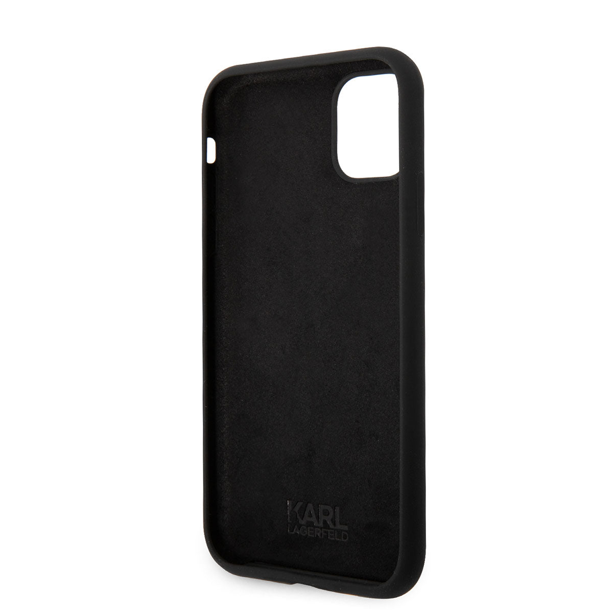 iPhone 11 Kılıf Karl Lagerfeld Silikon Karl Dizayn Kılıf Siyah