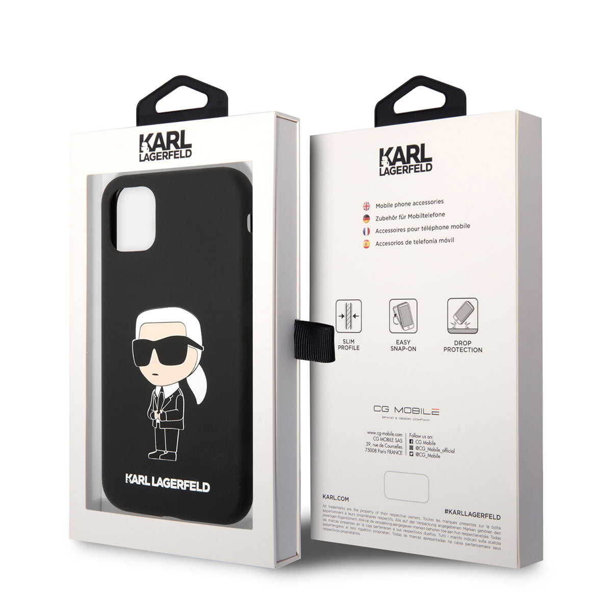 iPhone 11 Kılıf Karl Lagerfeld Silikon Karl Dizayn Kılıf Beyaz