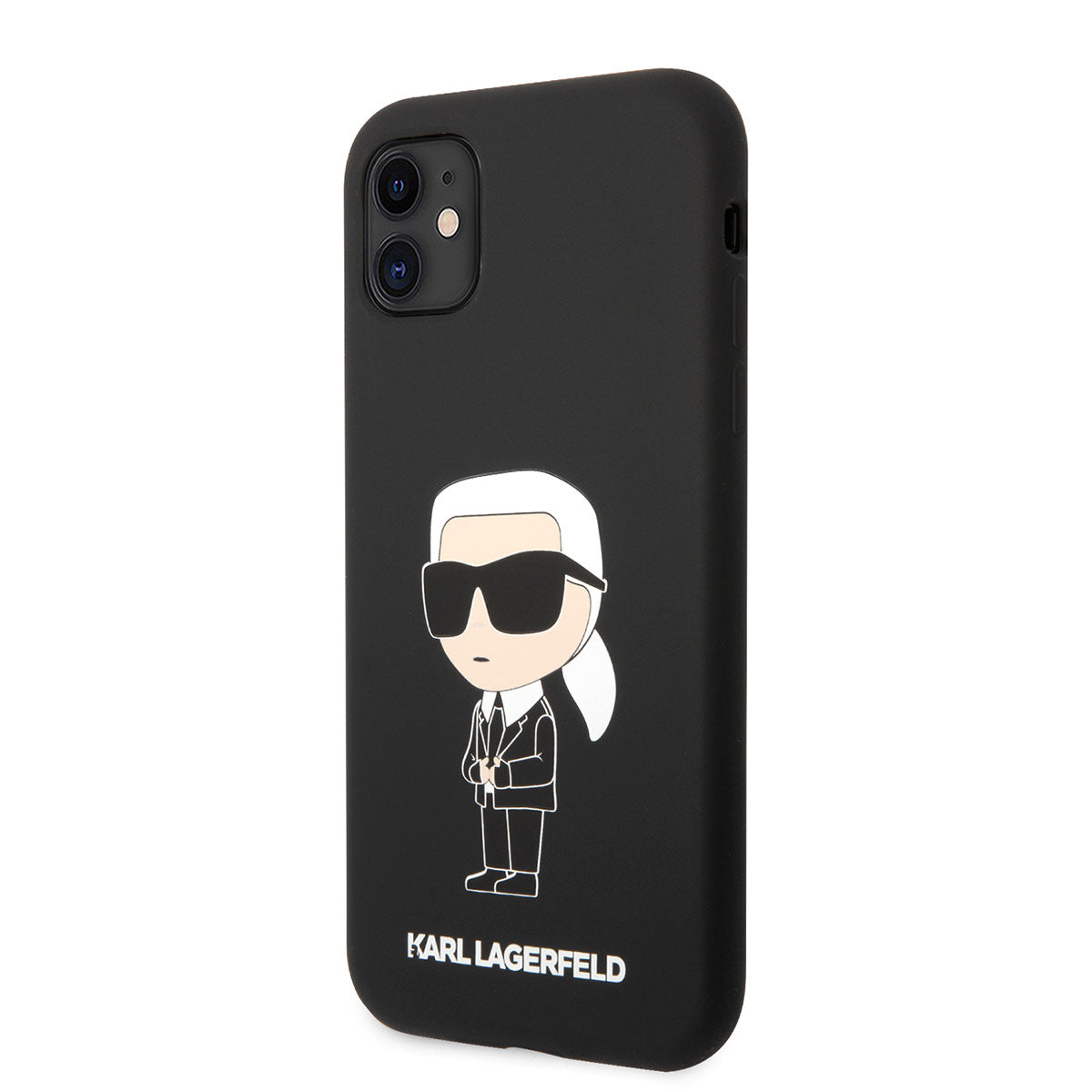 iPhone 11 Kılıf Karl Lagerfeld Silikon Karl Dizayn Kılıf Siyah