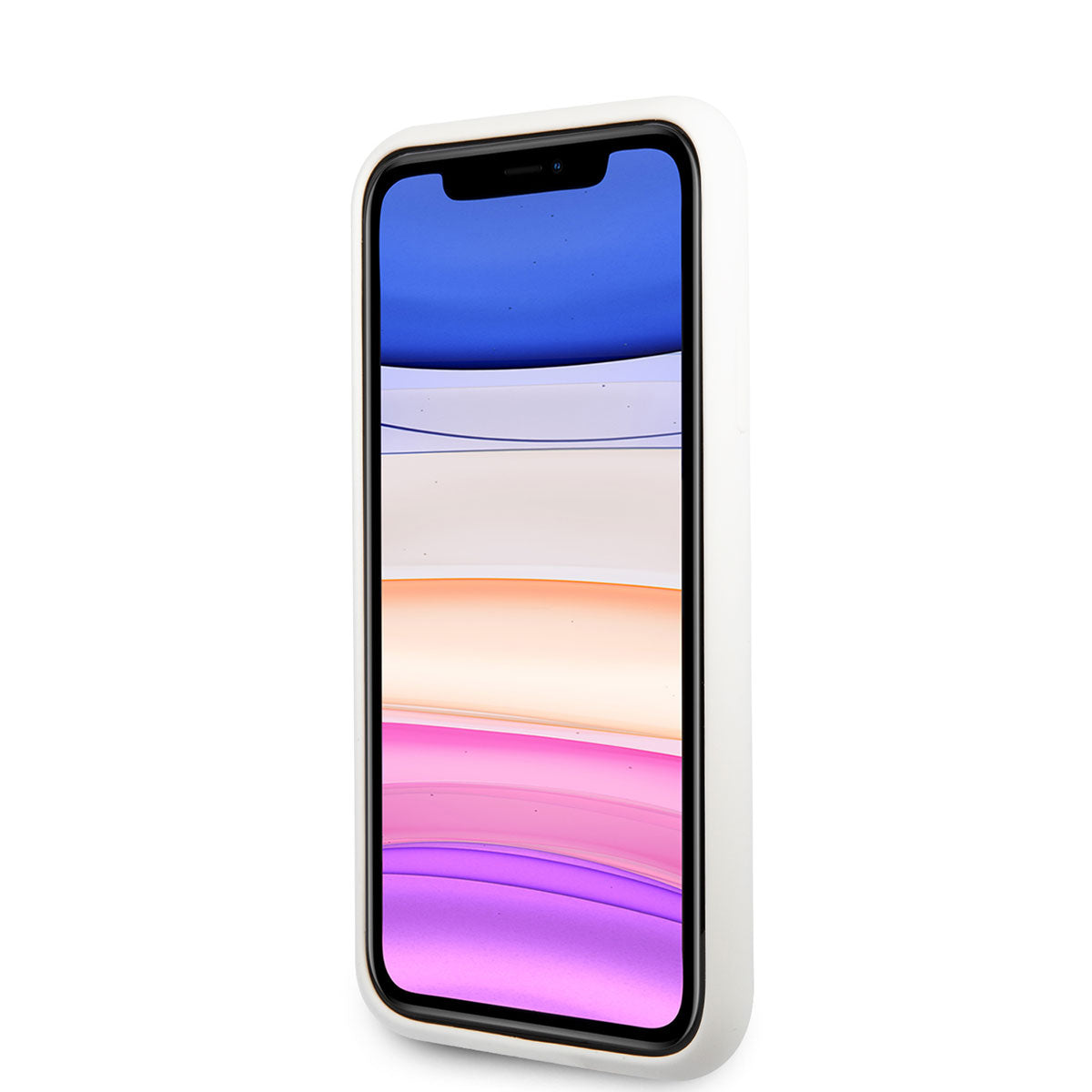 iPhone 11 Kılıf Karl Lagerfeld Silikon Karl Dizayn Kılıf Beyaz