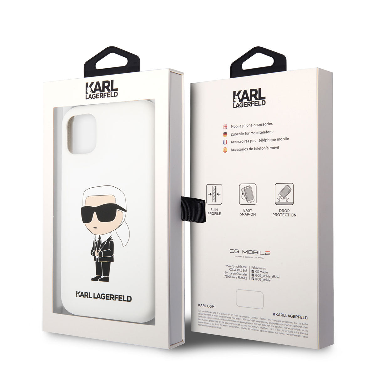 iPhone 11 Kılıf Karl Lagerfeld Silikon Karl Dizayn Kılıf Siyah