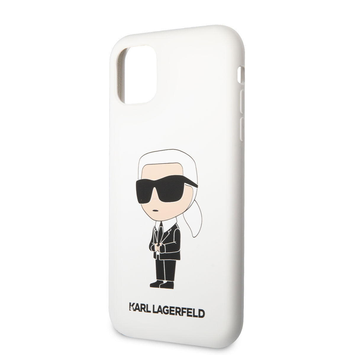 iPhone 11 Kılıf Karl Lagerfeld Silikon Karl Dizayn Kılıf Beyaz