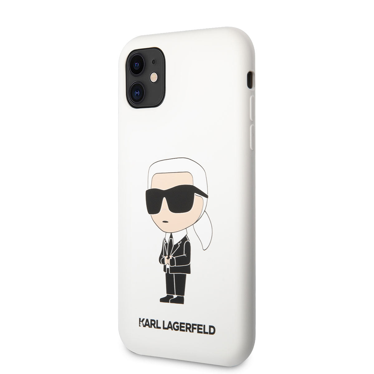 iPhone 11 Kılıf Karl Lagerfeld Silikon Karl Dizayn Kılıf Beyaz