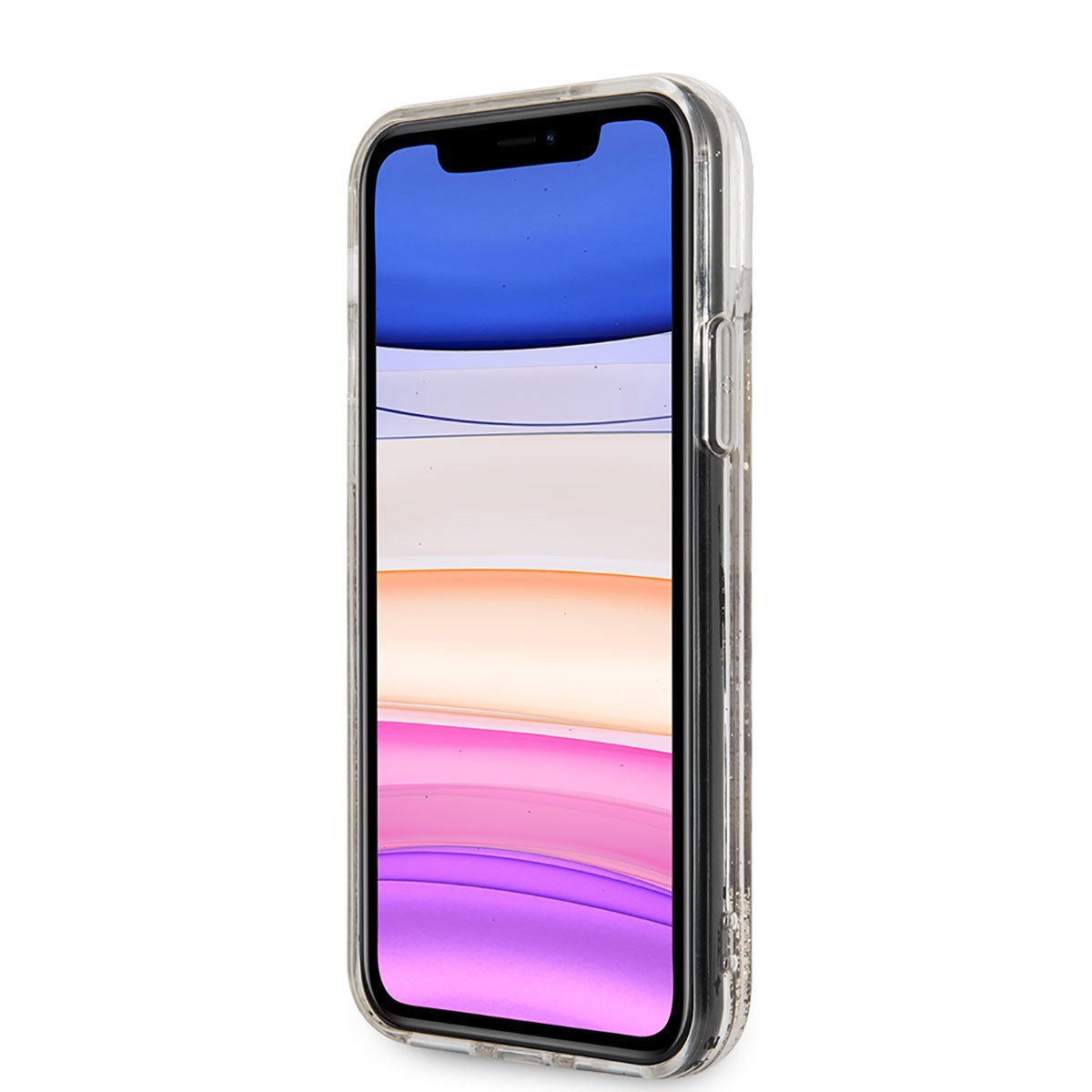iPhone 11 Kılıf Karl Lagerfeld Sıvılı Simli Choupette Dizayn Kılıf Gold