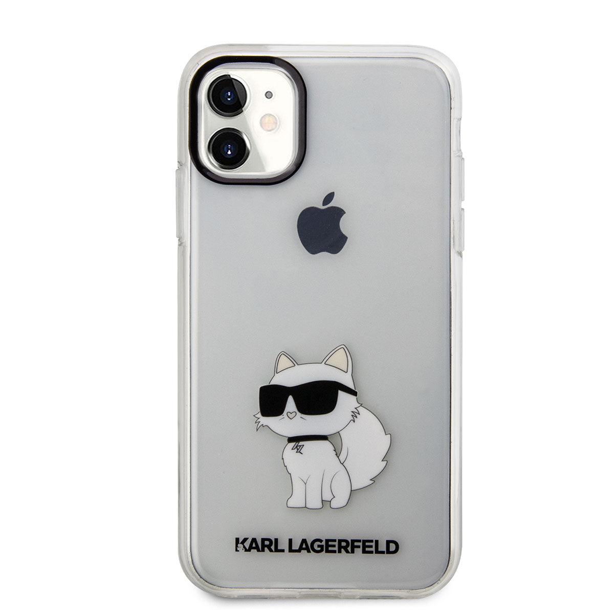 iPhone 11 Kılıf Karl Lagerfeld Transparan Choupette Dizayn Kılıf Renksiz