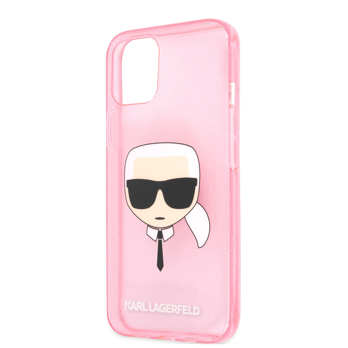 iPhone 11 Kılıf Karl Lagerfeld Transparan Karl Head Dizayn Kılıf Pembe