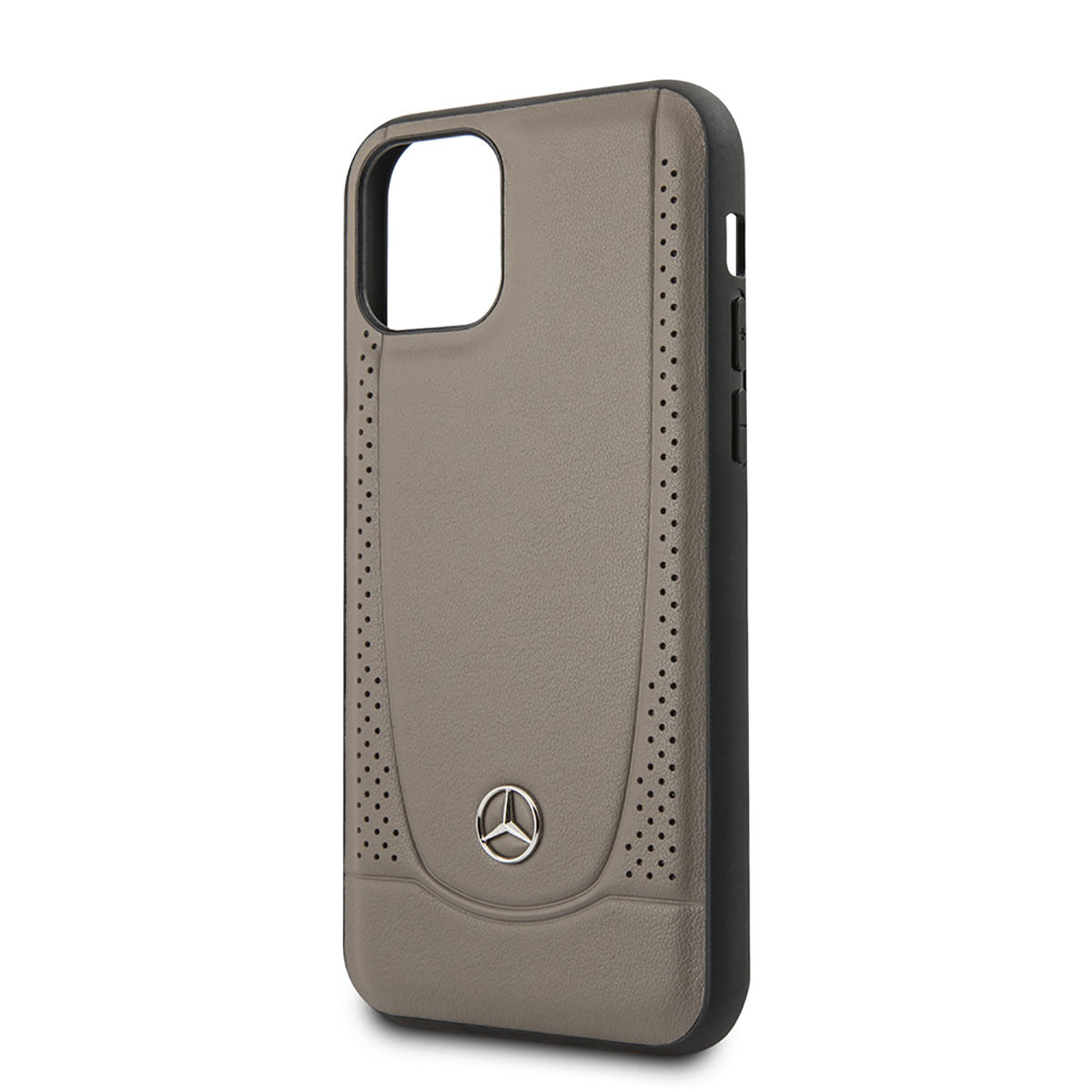 iPhone 11 Kılıf Mercedes Benz Urban Sert Deri Dizayn Kılıf Kahverengi