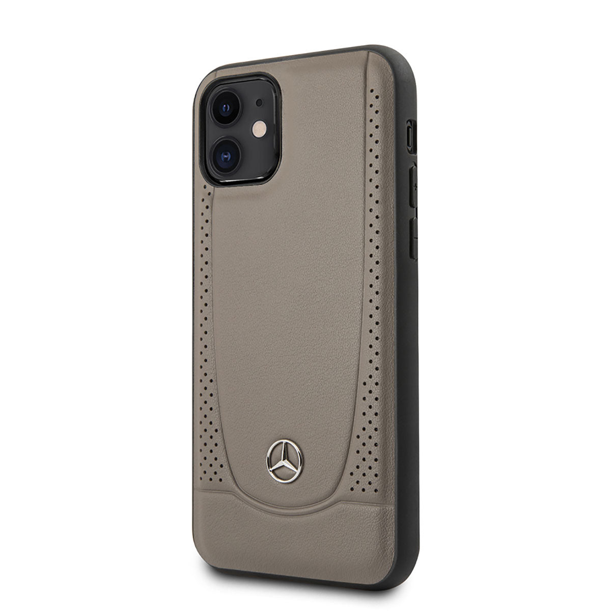 iPhone 11 Kılıf Mercedes Benz Urban Sert Deri Dizayn Kılıf Kahverengi