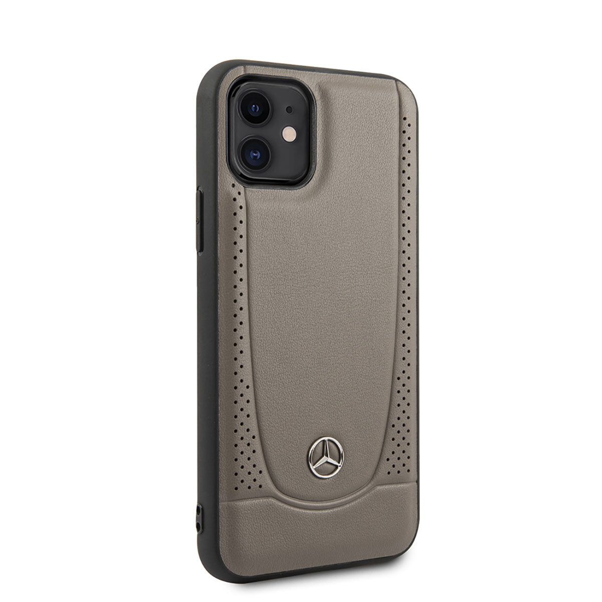 iPhone 11 Kılıf Mercedes Benz Urban Sert Deri Dizayn Kılıf Kahverengi