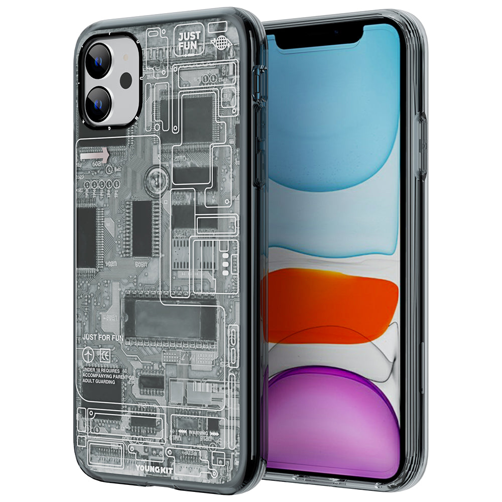 iPhone 11 Kılıf YoungKit Technology Serisi Kılıf Siyah