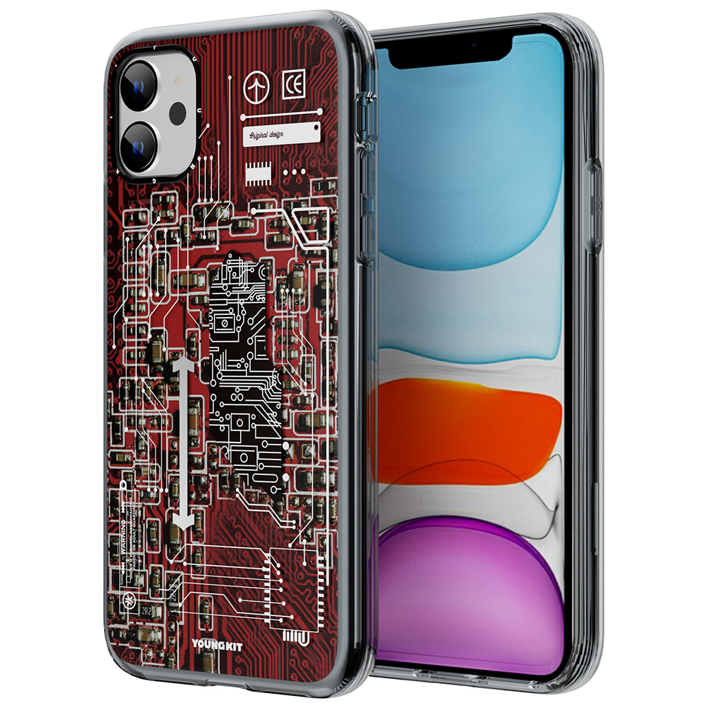 iPhone 11 Kılıf YoungKit Technology Serisi Kılıf Kırmızı