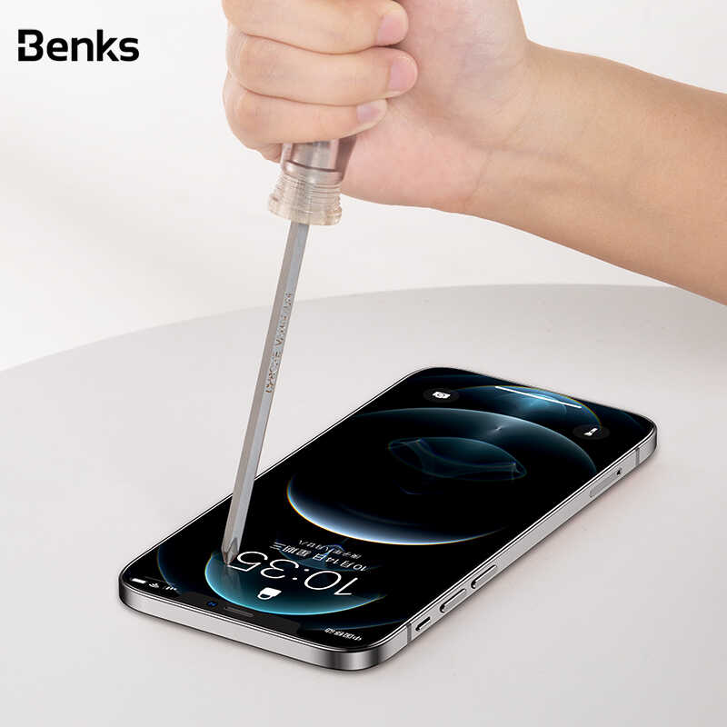 iPhone 12 Benks V Pro Plus Şeffaf Ekran Koruyucu Siyah