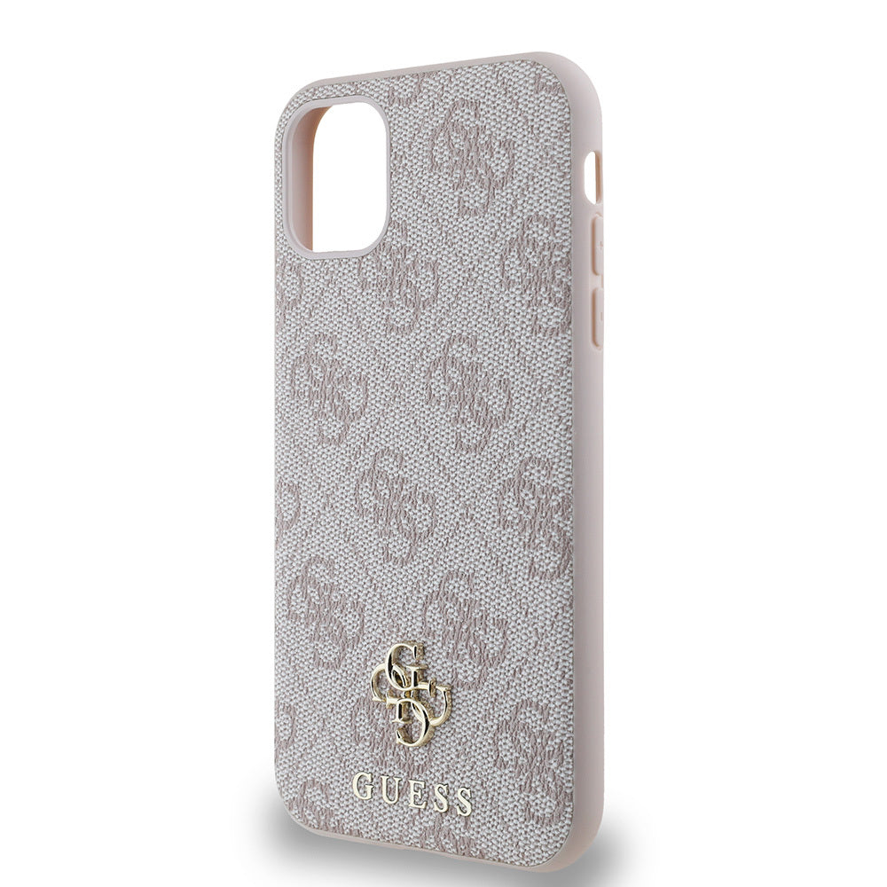 Apple iPhone 12 Kılıf Guess Orjinal Lisanslı Magsafe Şarj Özellikli Small 4G Classic Kapak Pembe