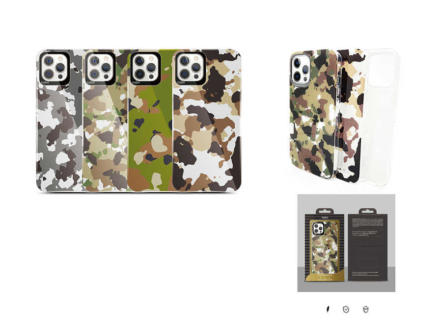 iPhone 12 Kılıf Kajsa Camo Kılıf NO3