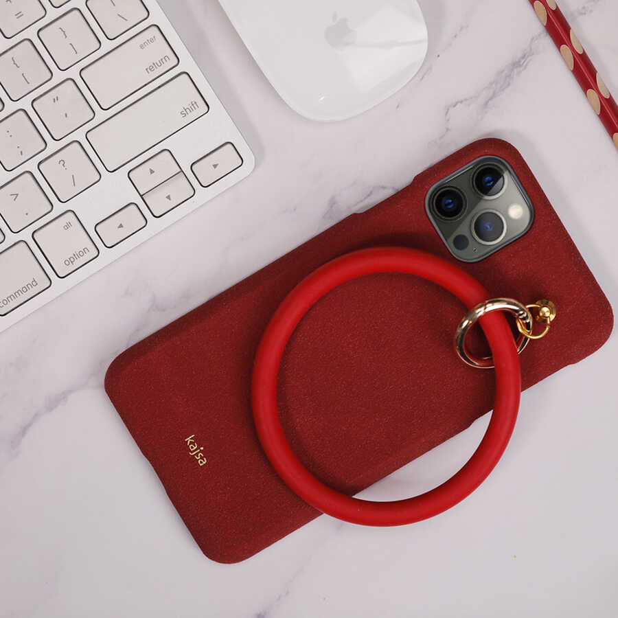 iPhone 12 Kılıf Kajsa Splendid Serisi Morandi Ring Kılıf Kahverengi