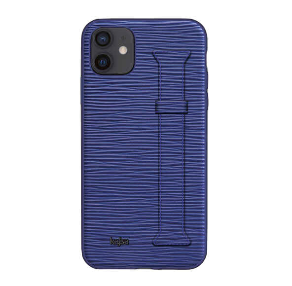 iPhone 12 Kılıf Kajsa Wave Pattern Handstrap Kılıf Kırmızı