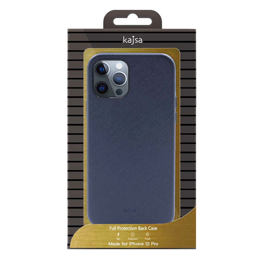 iPhone 12 Kılıf Kajsa Woven Kılıf Mavi