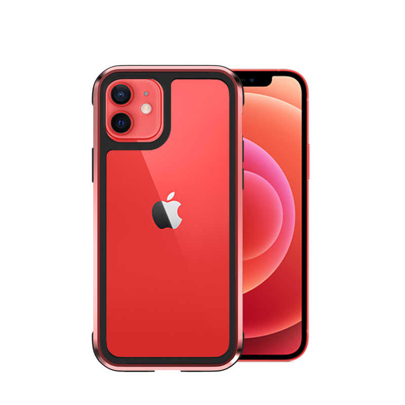 iPhone 12 Kılıf Wiwu Defens Armor Kılıf Kırmızı