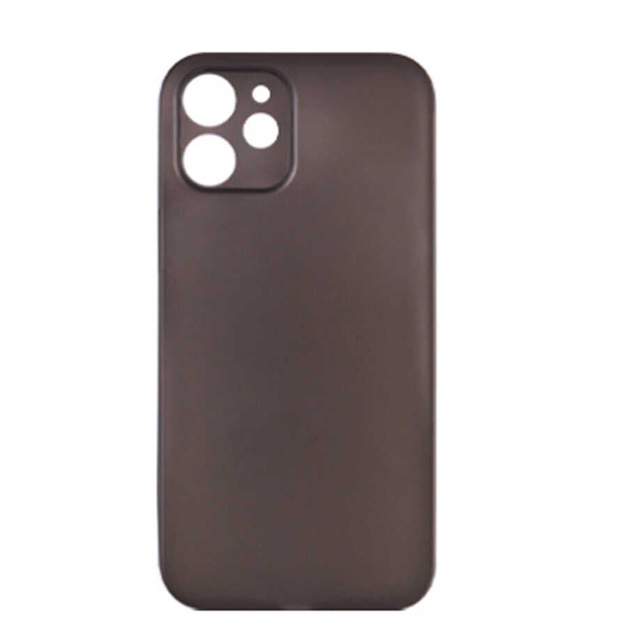 iPhone 12 Mini Kılıf Wiwu Skin Nano PP Kılıf Transparan Siyah