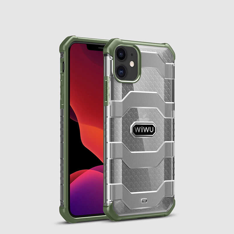 iPhone 12 Mini Kılıf Wiwu Voyager Kılıf Koyu Yeşil