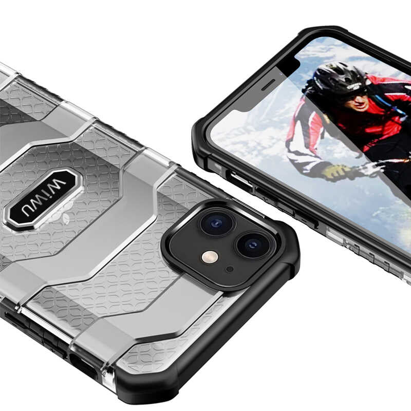iPhone 12 Mini Kılıf Wiwu Voyager Kılıf Siyah