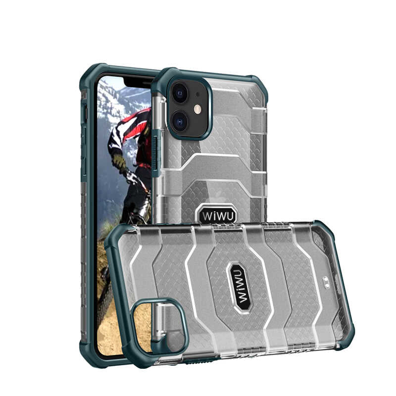 iPhone 12 Mini Kılıf Wiwu Voyager Kılıf Koyu Yeşil
