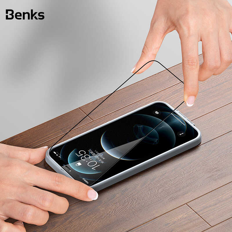 iPhone 12 Pro Benks V Pro Plus Şeffaf Ekran Koruyucu Siyah