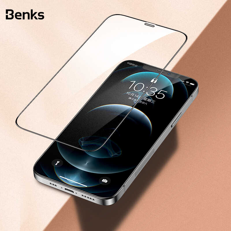 iPhone 12 Pro Benks V Pro Plus Şeffaf Ekran Koruyucu Siyah