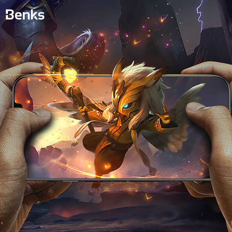iPhone 12 Pro Benks V Pro Plus Şeffaf Ekran Koruyucu Siyah