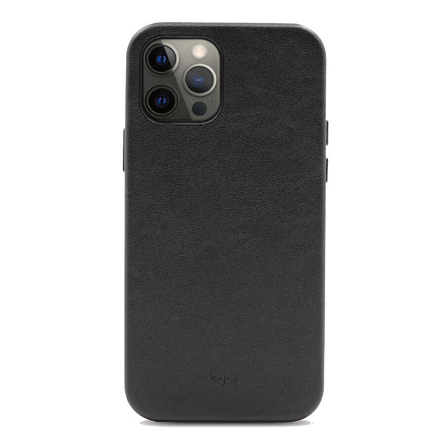iPhone 12 Pro Kılıf Kajsa Crazy Horse Kılıf Siyah