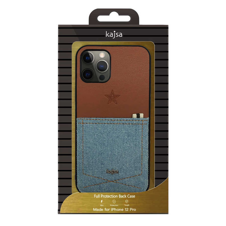 iPhone 12 Pro Max Kılıf Kajsa Denim Kılıf Mavi Açık