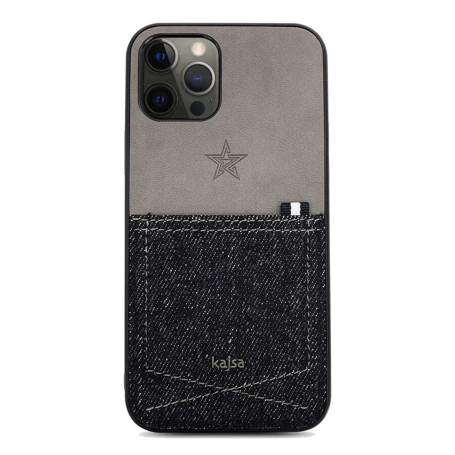 iPhone 12 Pro Max Kılıf Kajsa Denim Kılıf Mavi Açık