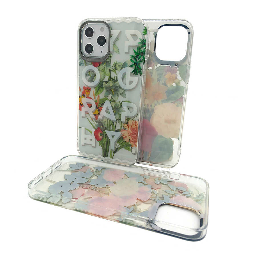 iPhone 12 Pro Max Kılıf Kajsa Floral Kılıf NO3