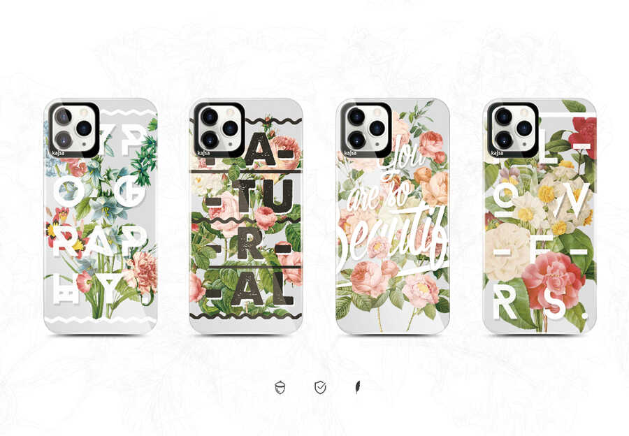 iPhone 12 Pro Max Kılıf Kajsa Floral Kılıf NO3