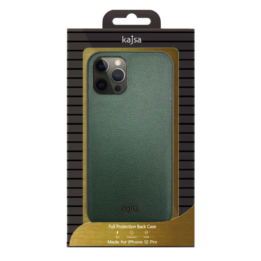 iPhone 12 Pro Max Kılıf Kajsa Luxe Collection Hakiki Deri Kılıf Kırmızı