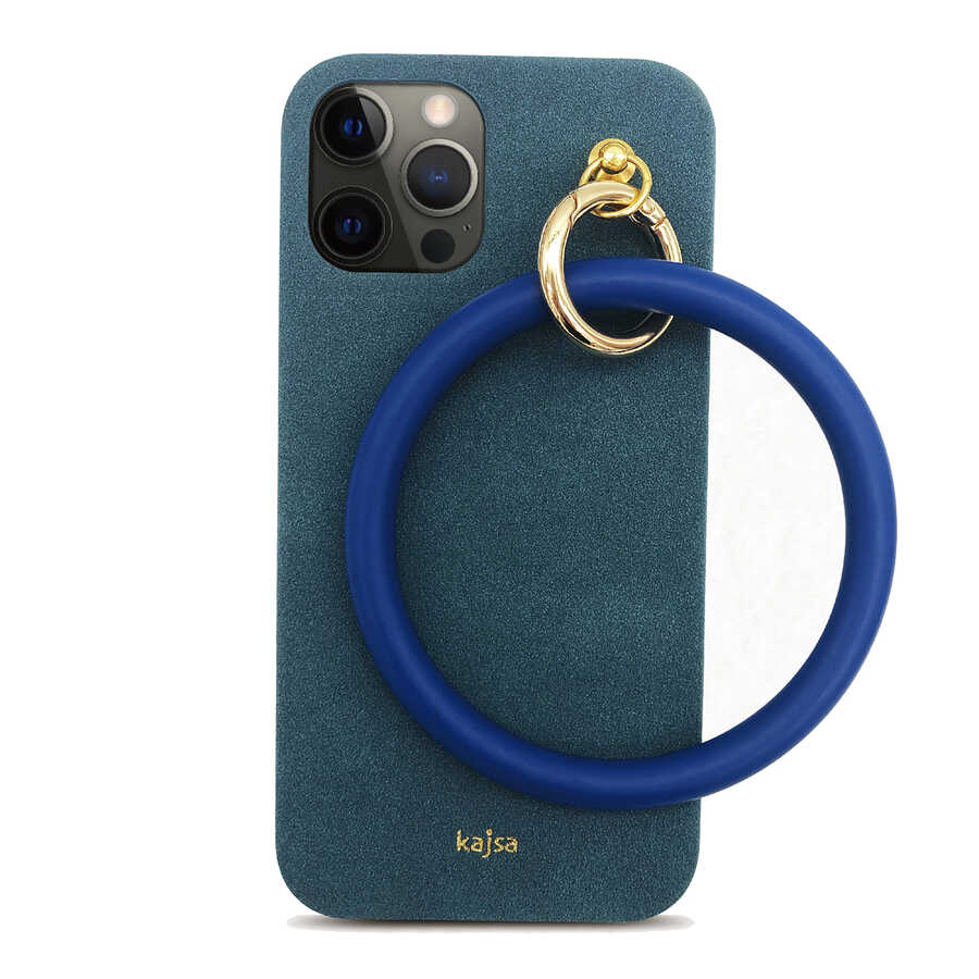 iPhone 12 Pro Max Kılıf Kajsa Splendid Serisi Morandi Ring Kılıf Turkuaz