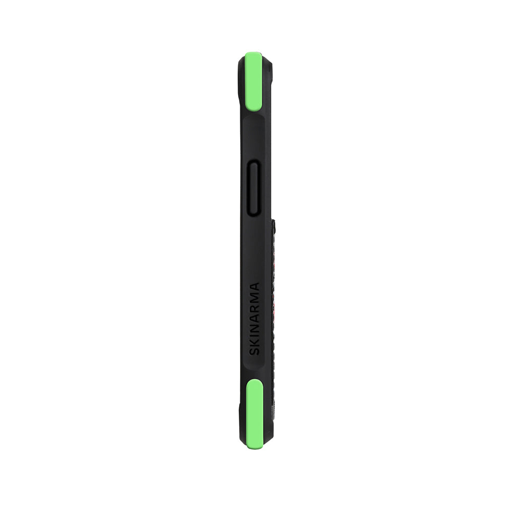 iPhone 12 Pro Max Kılıf SkinArma Standlı Deri Görünümlü Funsha Kılıf Yeşil