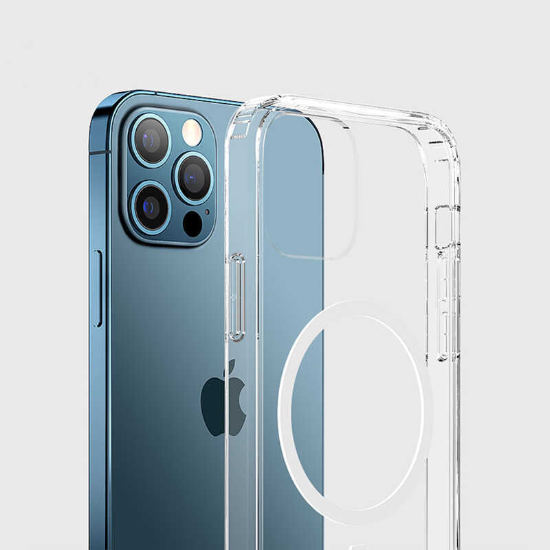 iPhone 12 Pro Max Kılıf Wiwu Magnetic Crystal Kılıf Renksiz