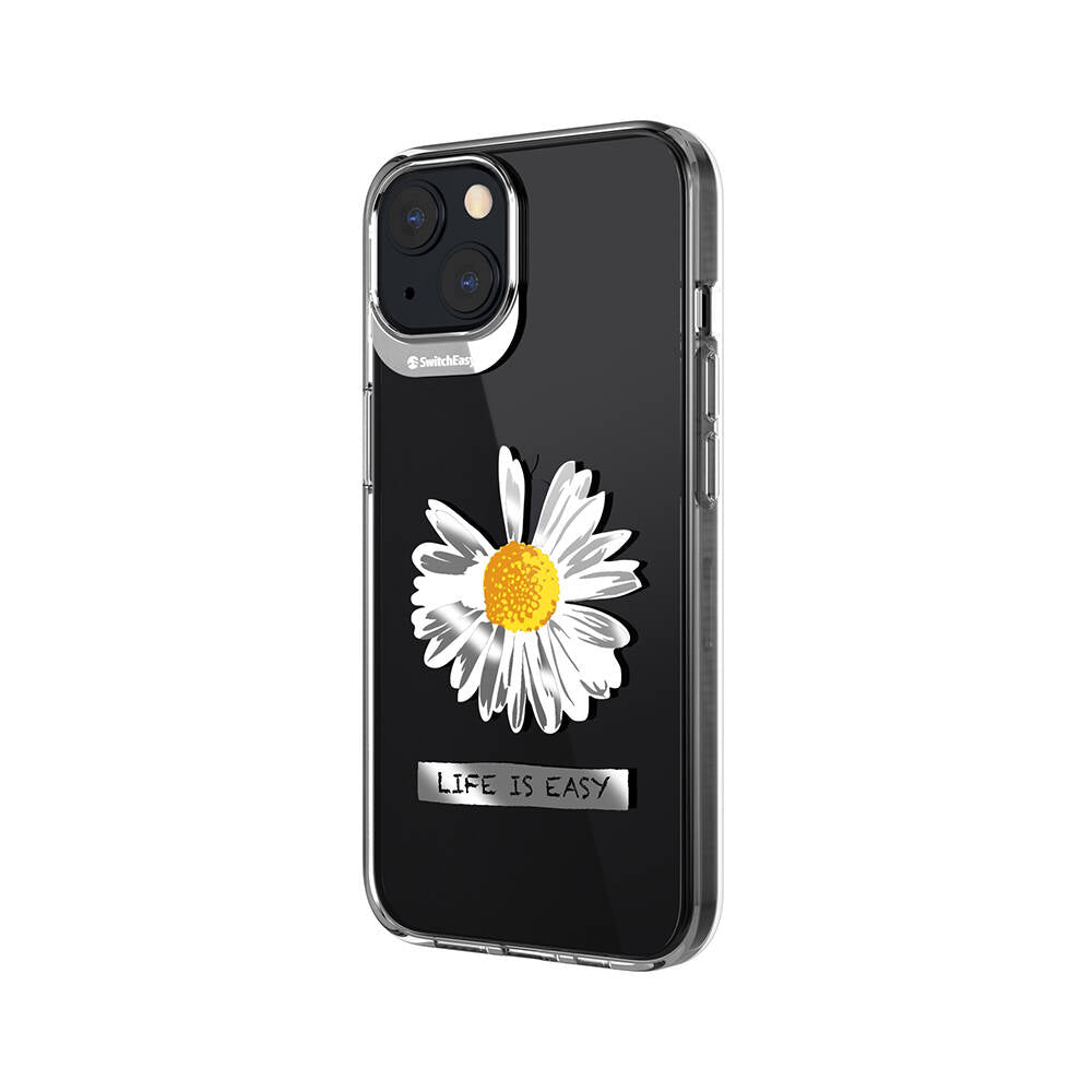 iPhone 13 Kılıf Çift IMD Baskılı Lisanslı Switcheasy Artist Daisy Kılıf Renksiz