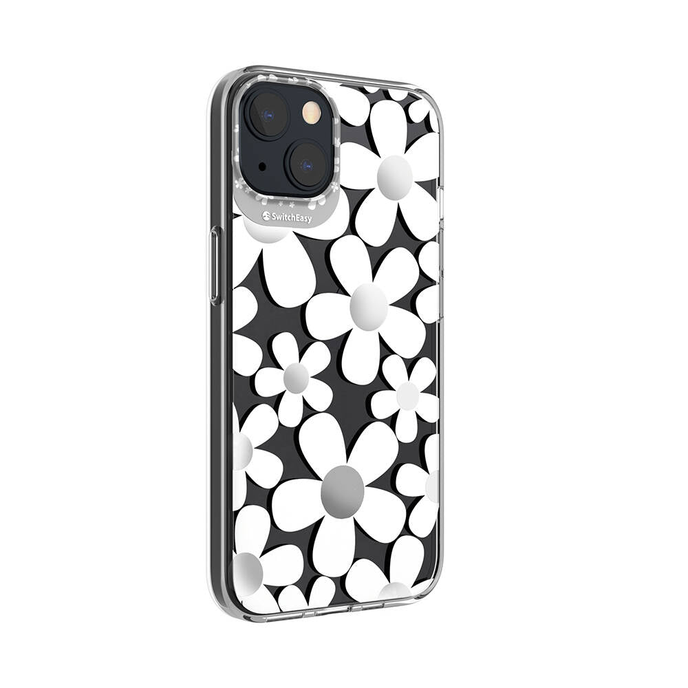 iPhone 13 Kılıf Çift IMD Baskılı Lisanslı Switcheasy Artist Fleur Kılıf Renksiz