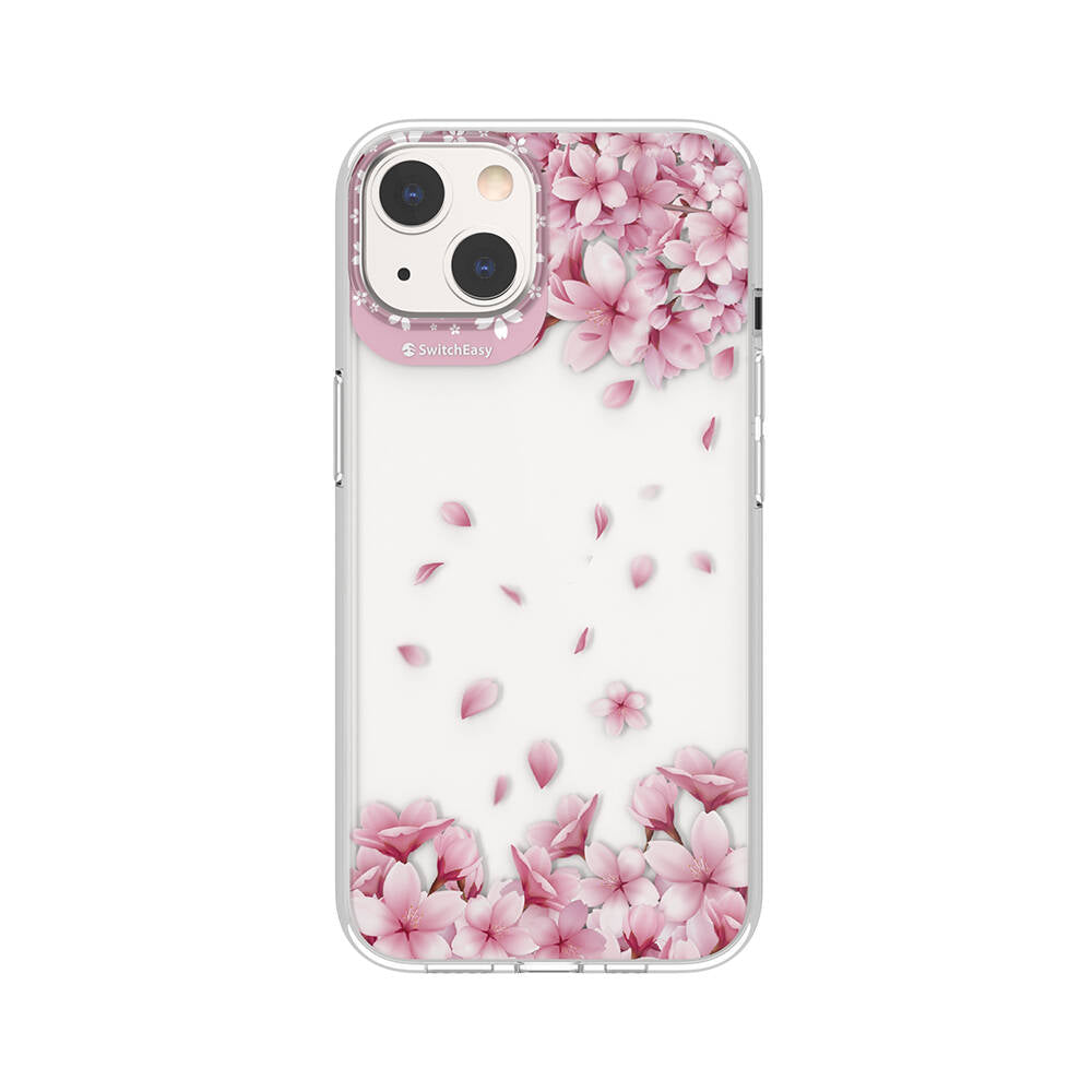 iPhone 13 Kılıf Çift IMD Baskılı Lisanslı Switcheasy Artist Sakura Kılıf Pembe