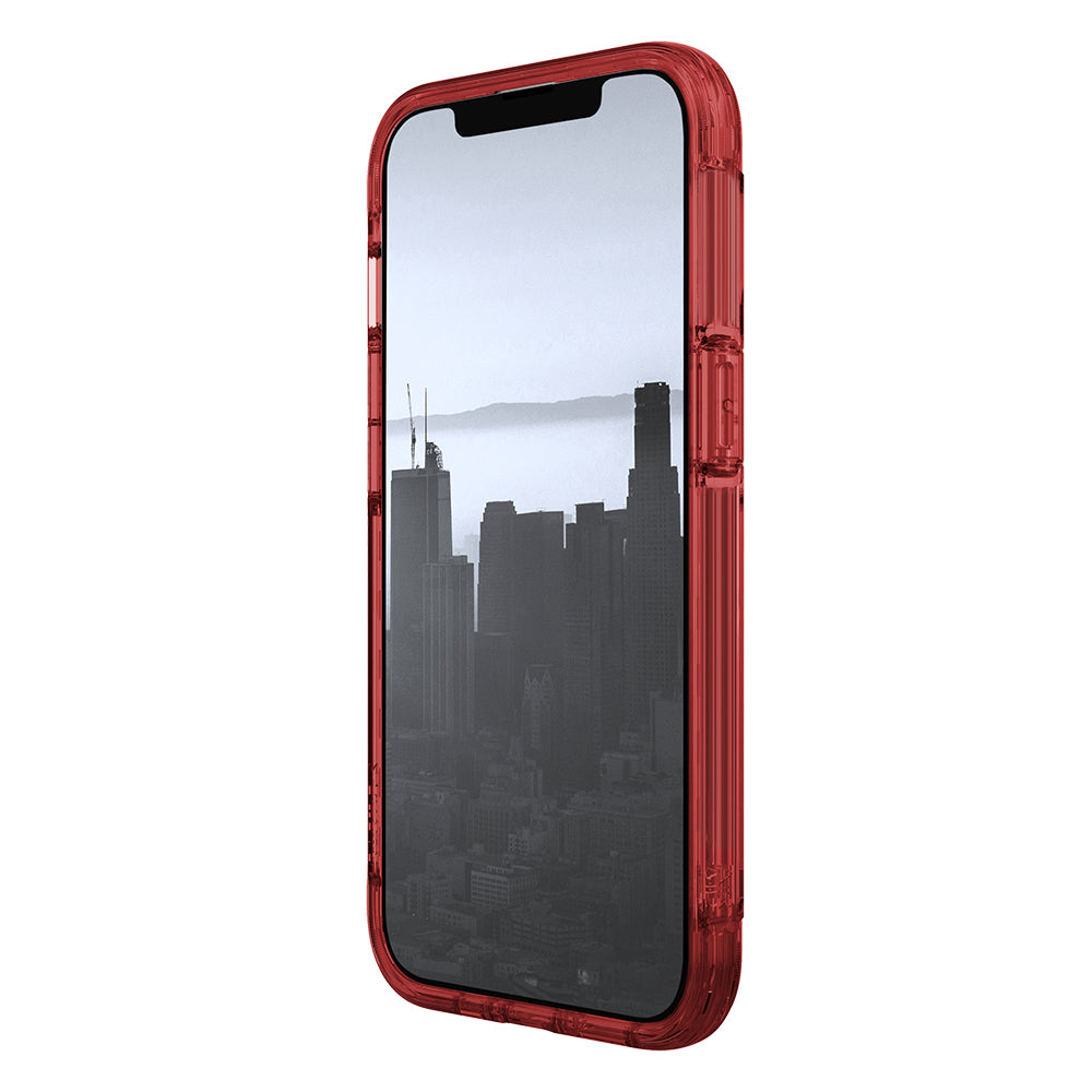 iPhone 13 Kılıf Raptic Air Serisi Airbag Tasarımlı Metal Köşelikli Şeffaf Kılıf Colorful
