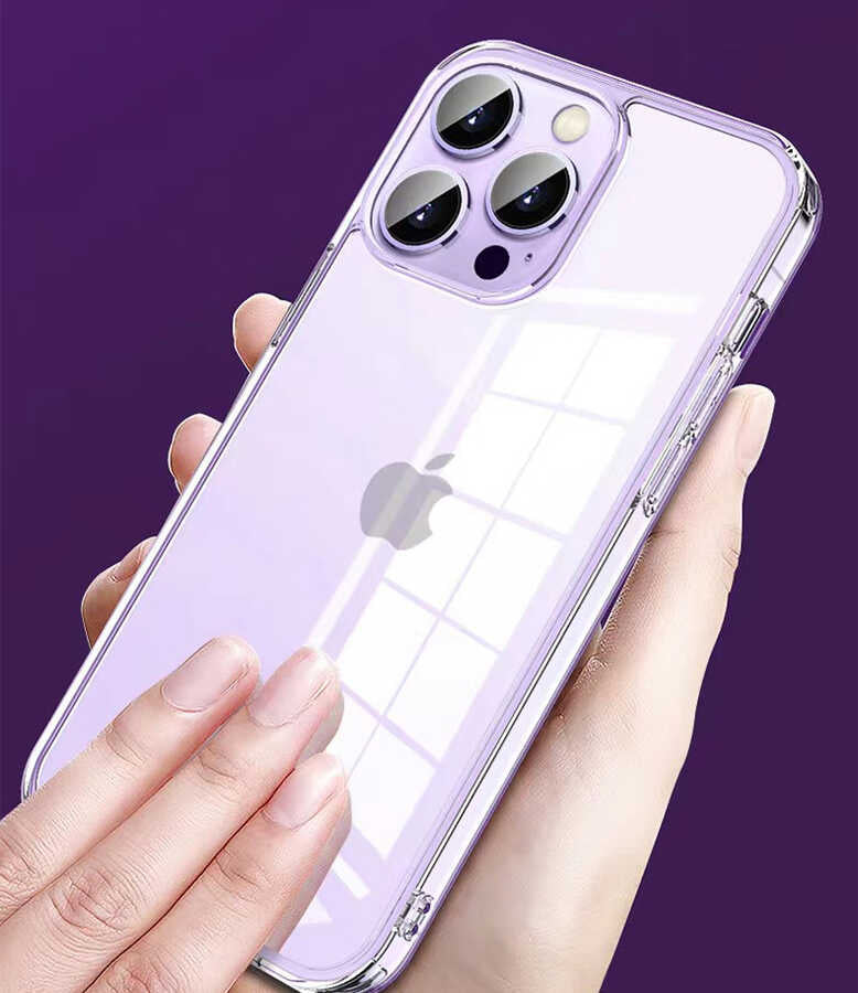 iPhone 13 Kılıf Şeffaf Airbag Tasarımlı Wiwu ZCC-108 Concise Serisi Kılıf Renksiz