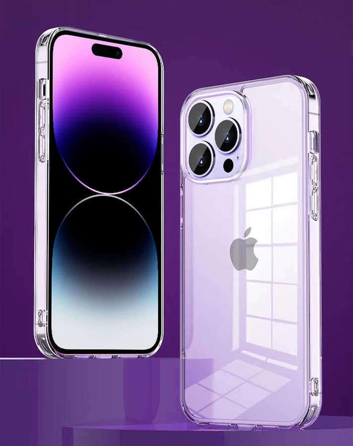 iPhone 13 Kılıf Şeffaf Airbag Tasarımlı Wiwu ZCC-108 Concise Serisi Kılıf Renksiz