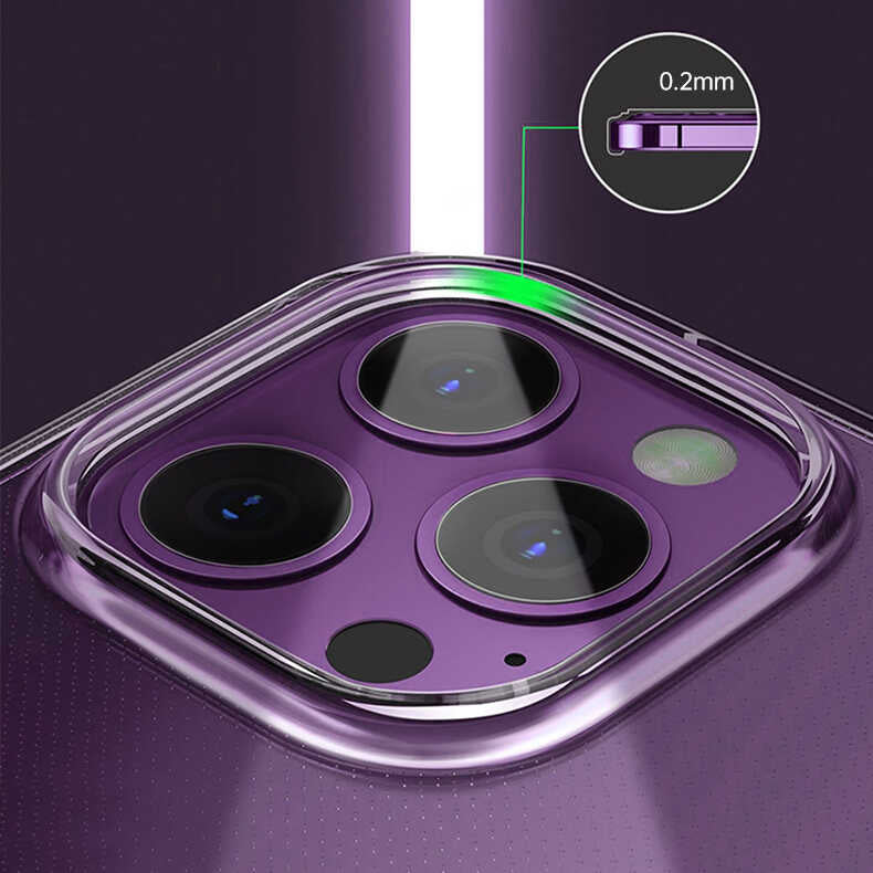 iPhone 13 Kılıf Şeffaf Airbag Tasarımlı Wiwu ZCC-108 Concise Serisi Kılıf Renksiz