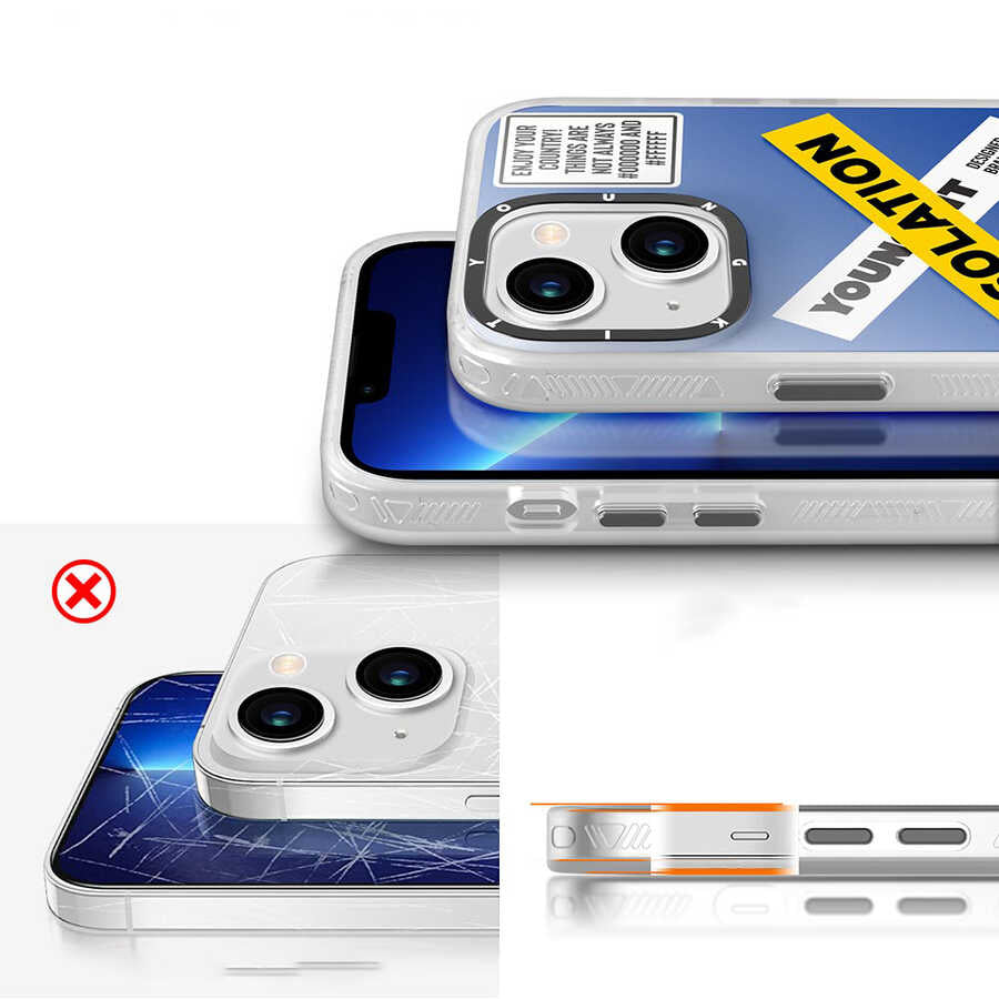 iPhone 13 Kılıf YoungKit Holiday Serisi Kılıf Mavi