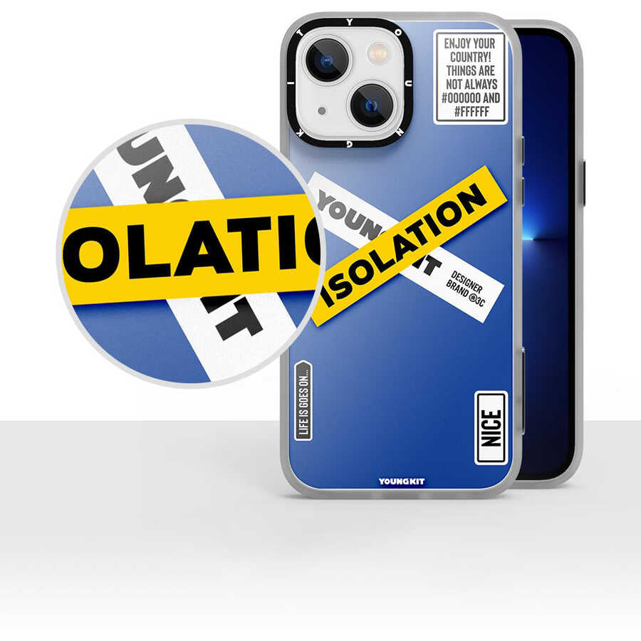 iPhone 13 Kılıf YoungKit Holiday Serisi Kılıf Mavi